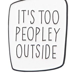 Slogan Design Square Enamel brooch